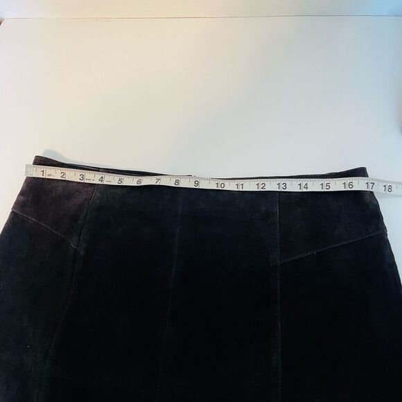 Vintage Peck & Peck Brown Suede Patchwork Skirt Size 12 - Picture 4 of 7